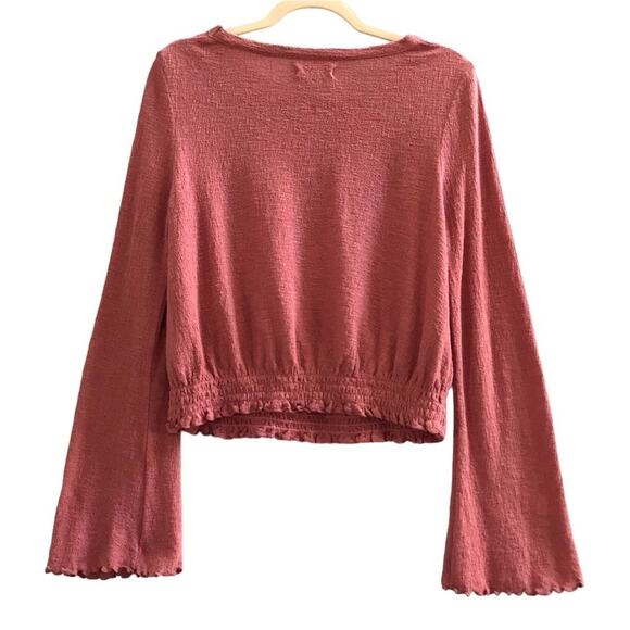 MADEWELL Knit Top Women XXS Smocked Oversize Coquette Boho Romantic Acubi Y2K - Picture 6 of 13